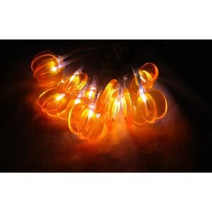 Seasonal Pumpkin LED String Lights 12 White LEDs Indoor Fall Décor 4.3ft Long
